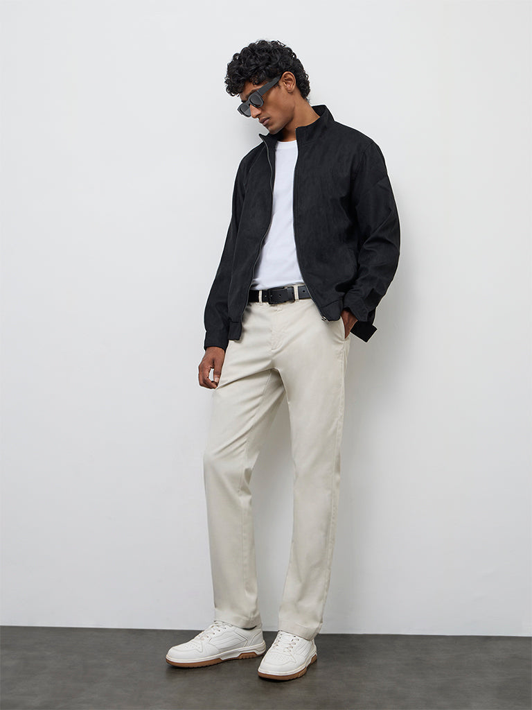 Ascot Black Suede Relaxed-Fit Jacket