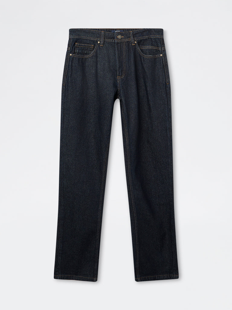 Buy Ascot Indigo Relaxed-Fit Mid-Rise Jeans from Westside