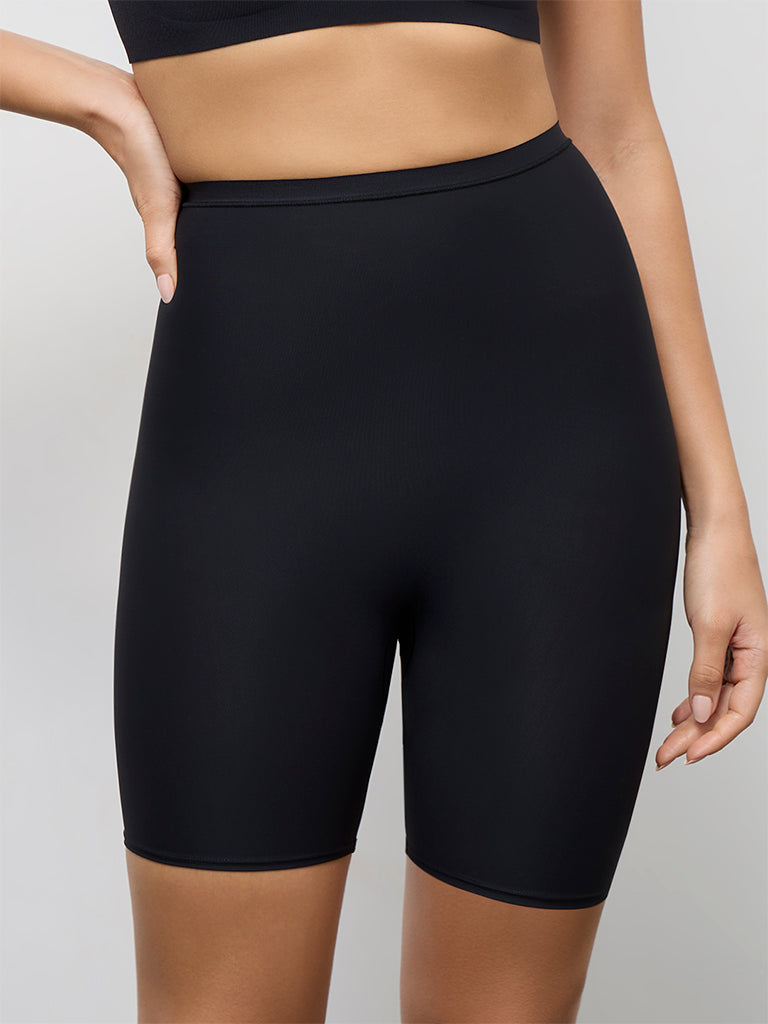 Wunderlove Black high-Rise Fygure Shaping Long Pants
