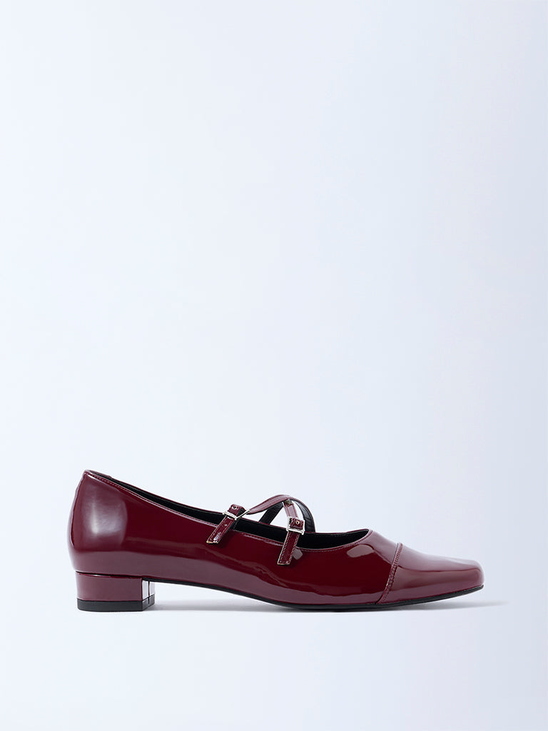 LUNA BLU Burgundy Mary Jane Shoes