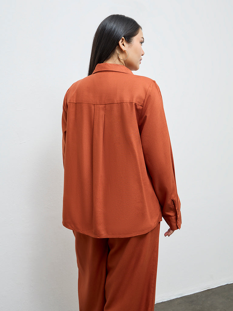 Gia Rust Pintuck-Detail Blouse