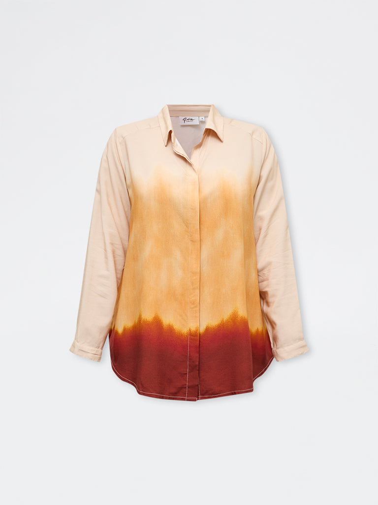 Gia Cream Tie-Dye Shirt