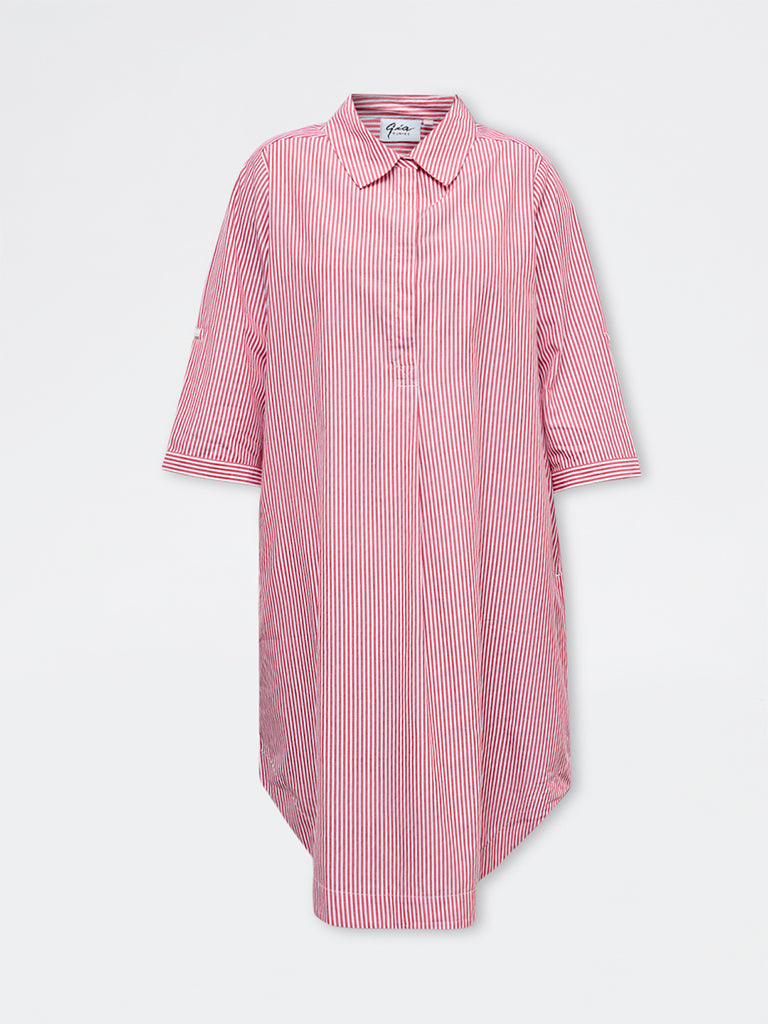 Buy Gia Red Striped Cotton Tunic Dress from Westside