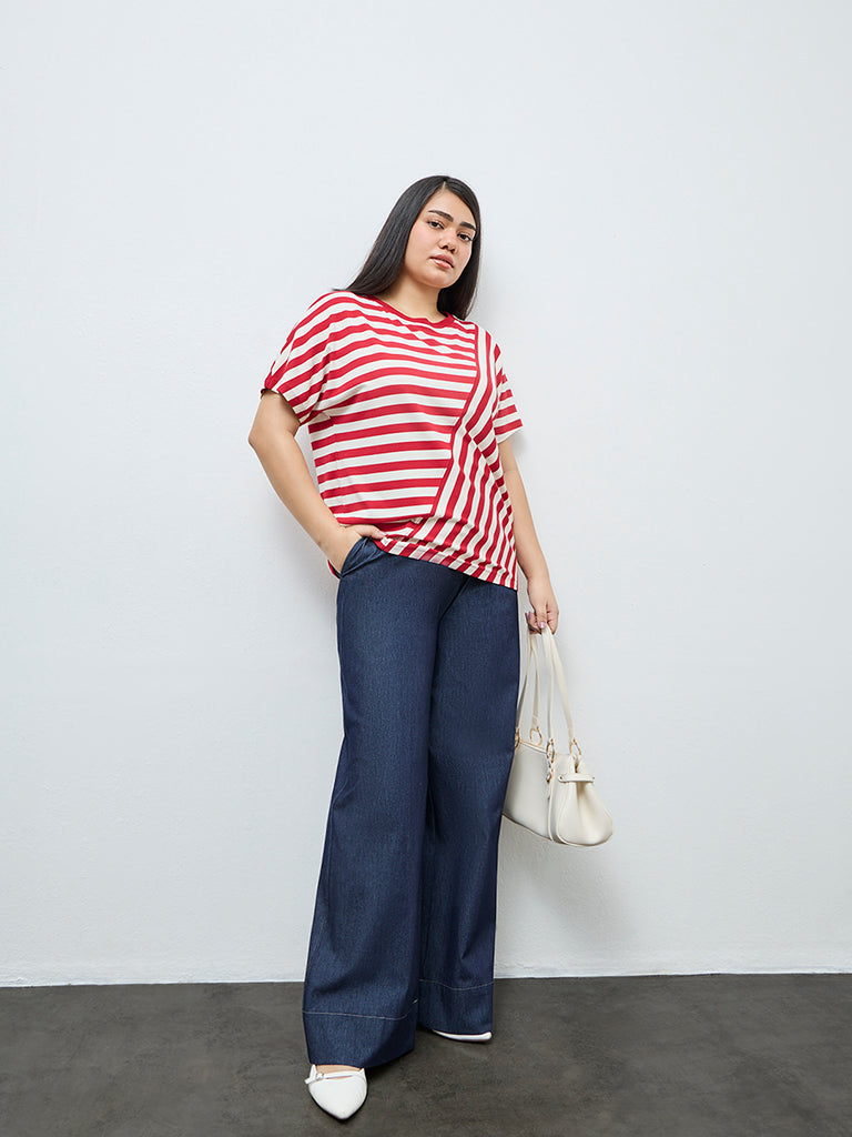 Gia Red Striped T-Shirt