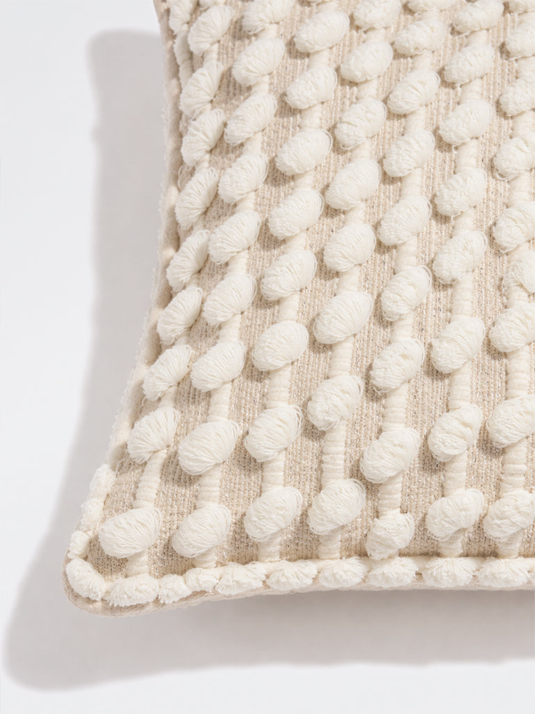 Westside Home Beige Popcorn Textured Cushion Cover