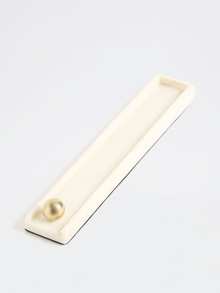 Westside Home White Marble Incense Holder