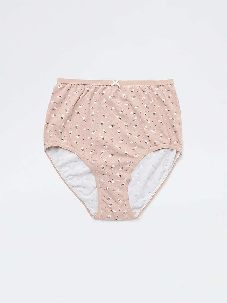Wunderlove 3-Pack Printed Full Cotton-Blend Briefs