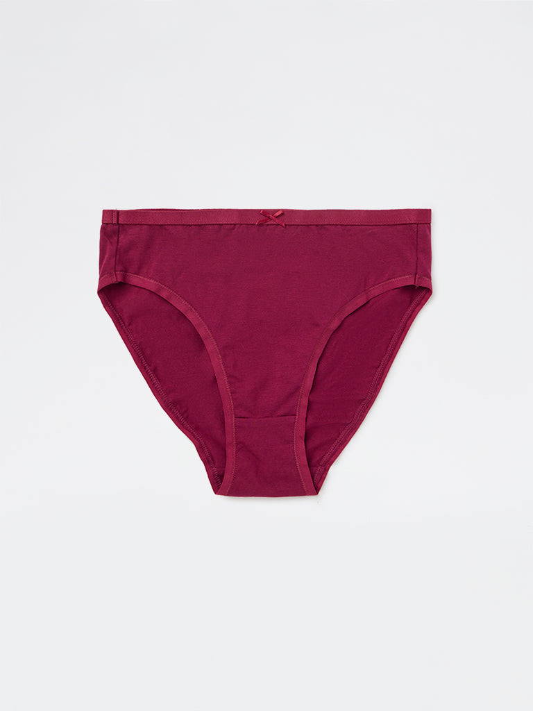 Wunderlove 3-Pack Printed Cotton-Blend Hi-Leg Briefs