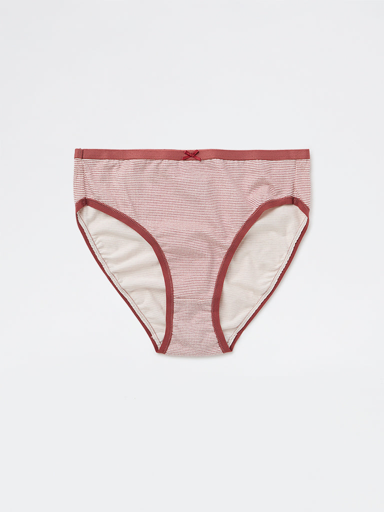 Wunderlove 3-Pack Printed Cotton-Blend Hi-Leg Briefs