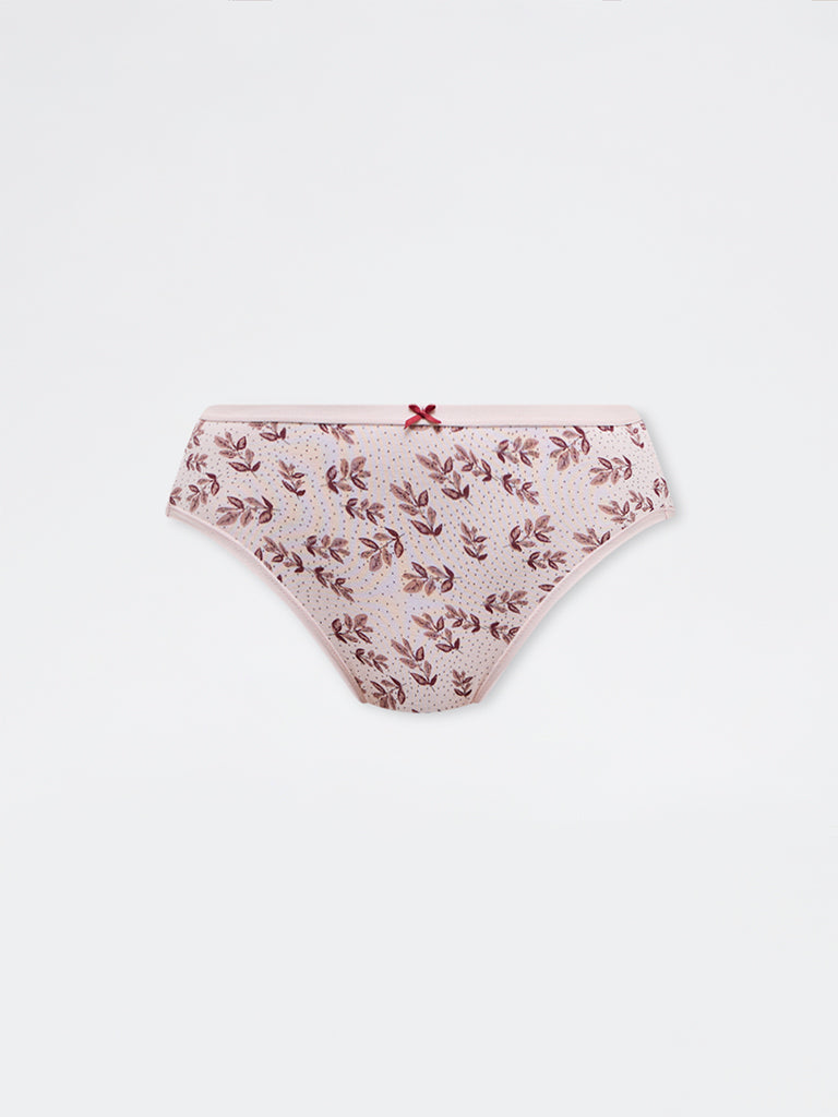 Wunderlove 3-Pack Printed Cotton-Blend Hi-Leg Briefs