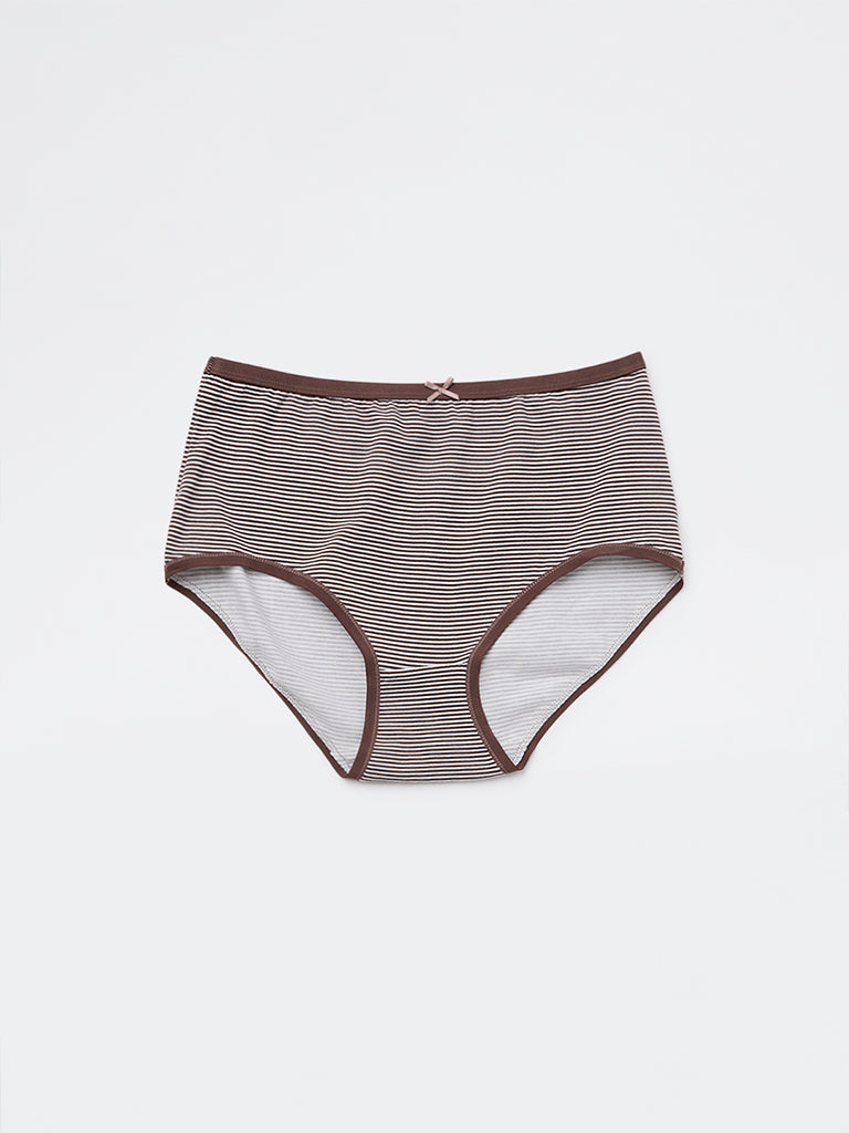 Wunderlove 3-Pack Printed Hi-Rise Cotton-Blend Briefs