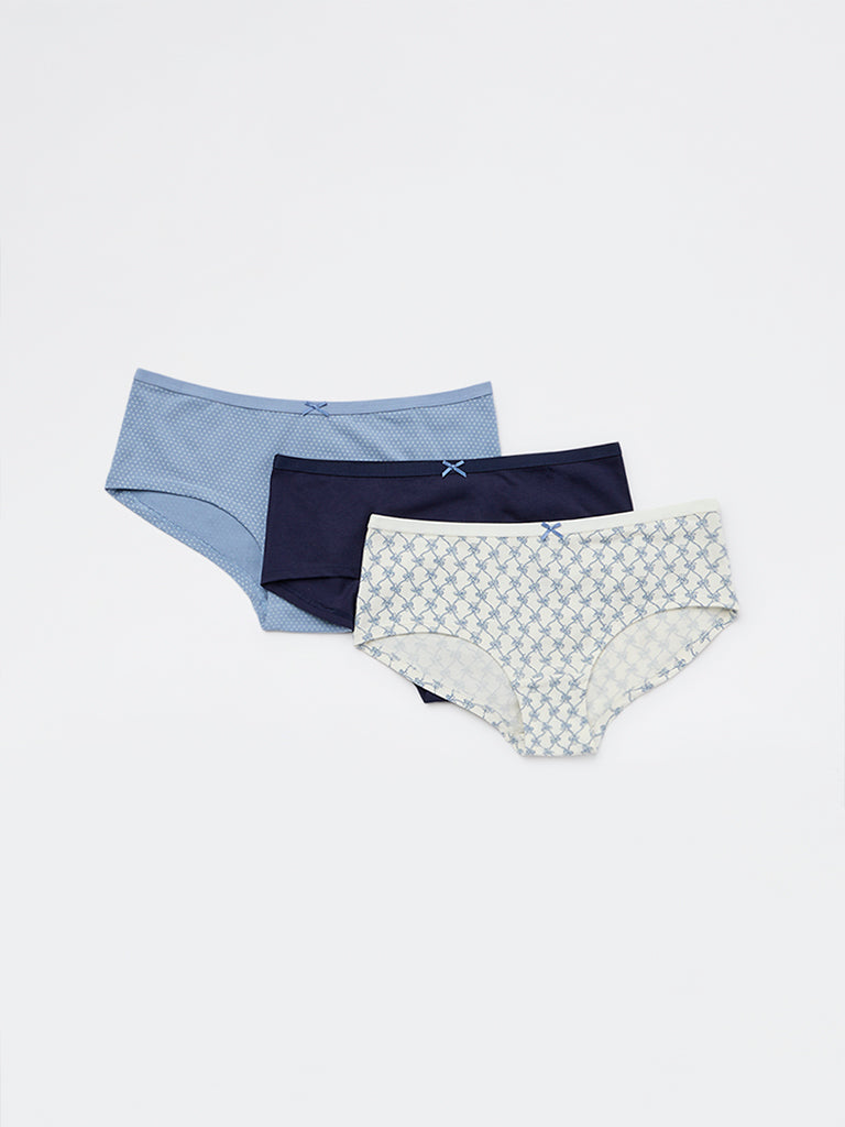 Wunderlove 3-Pack Cotton-Blend Low-Rise Briefs