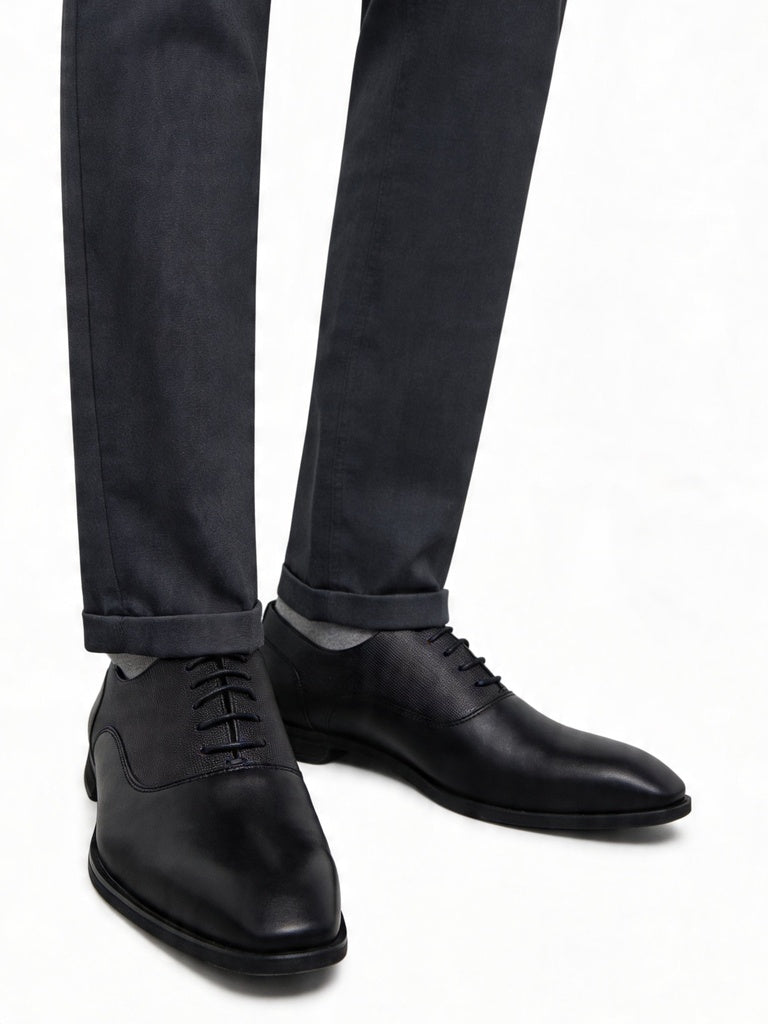 SOLEPLAY Black Lace-Up Oxford Formal Shoes