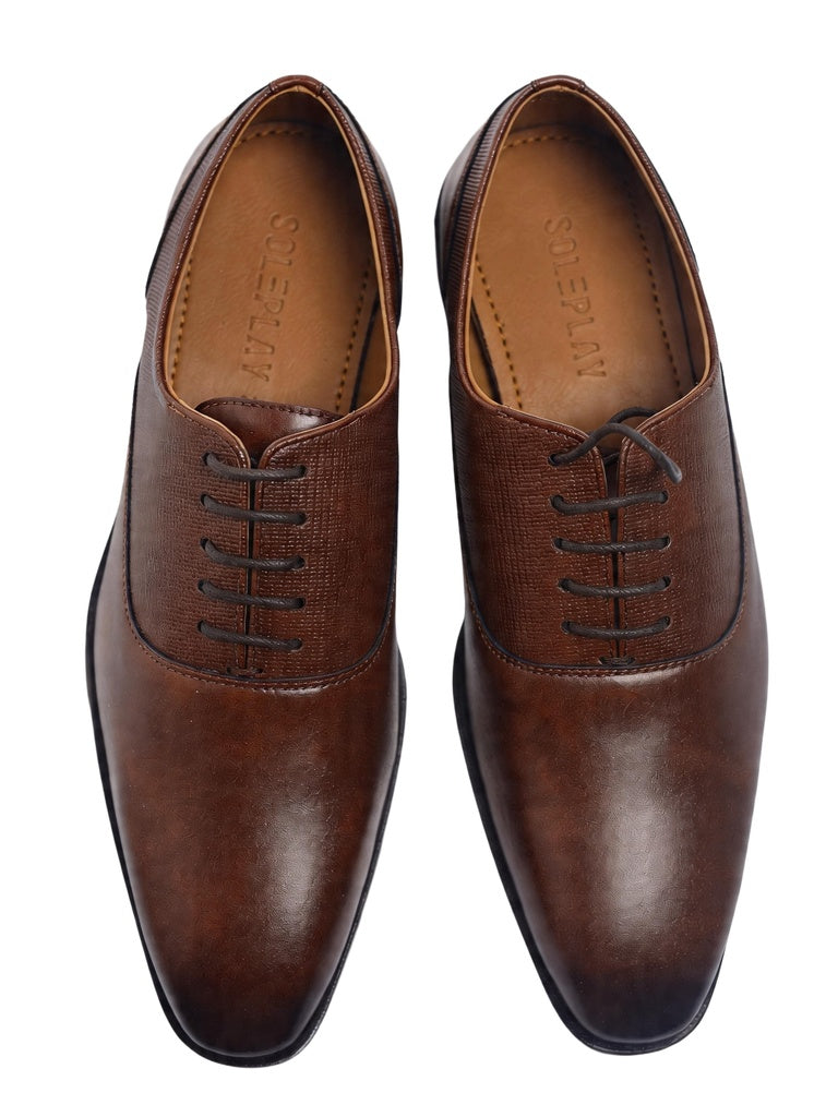 SOLEPLAY Dark Tan Oxford Shoes