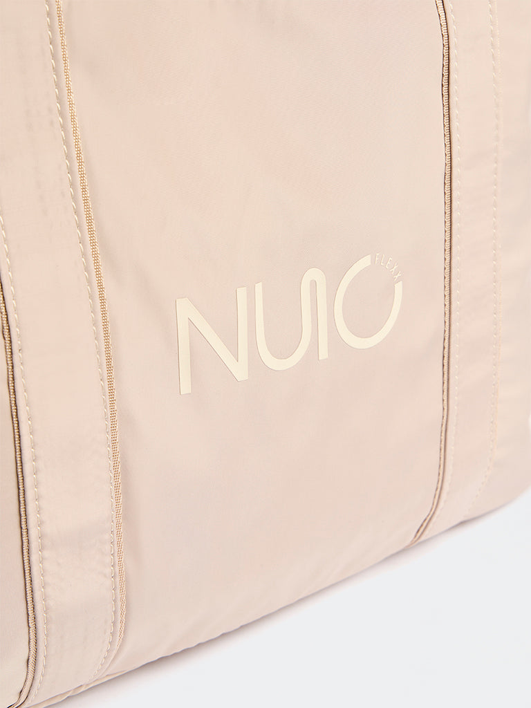 Westside Taupe Typographic Gym Tote Bag