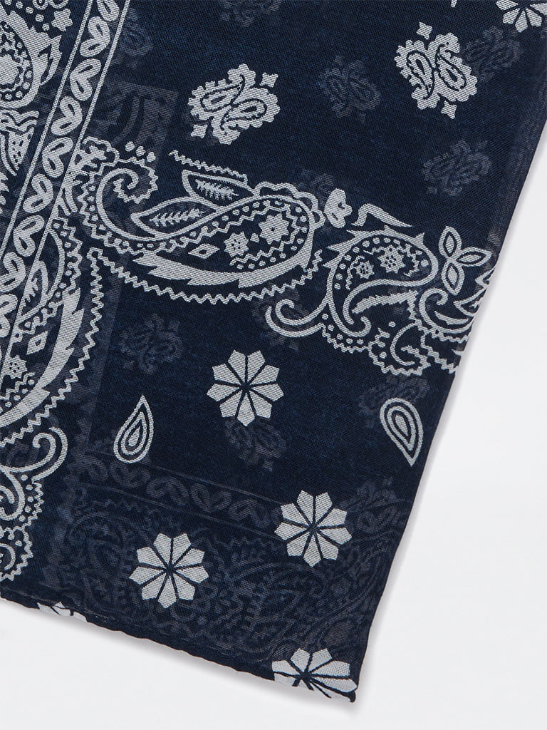 Westside Accessories Navy Paisley Design Scarf
