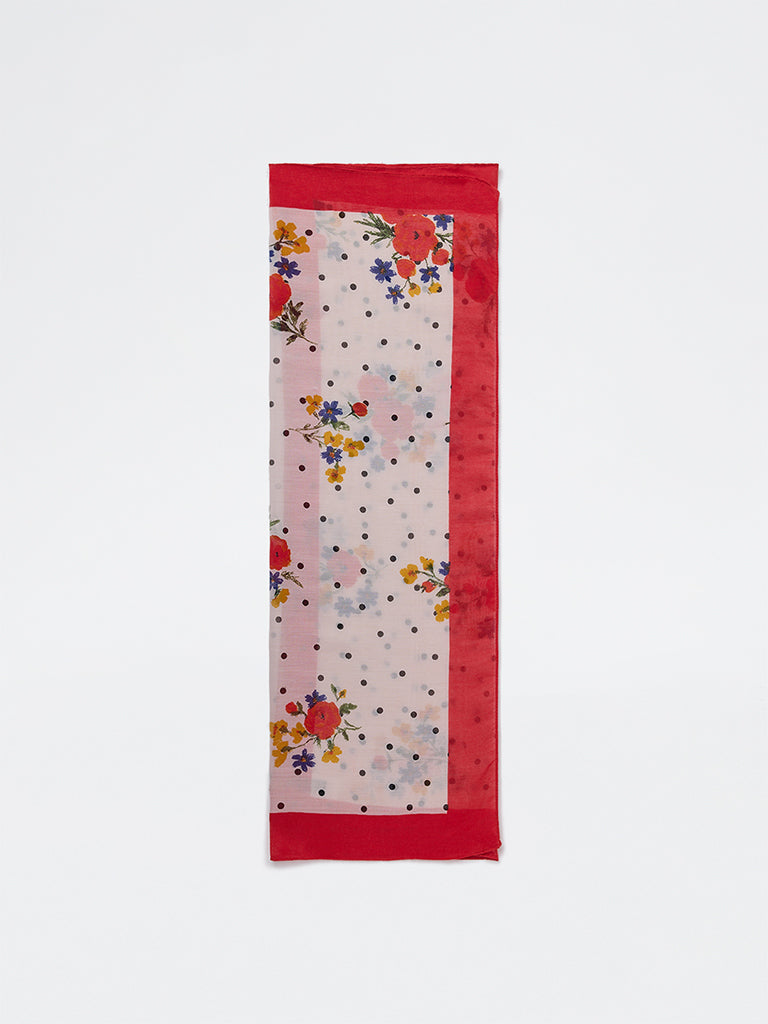 Westside Accessories Multi Floral Design Scarf