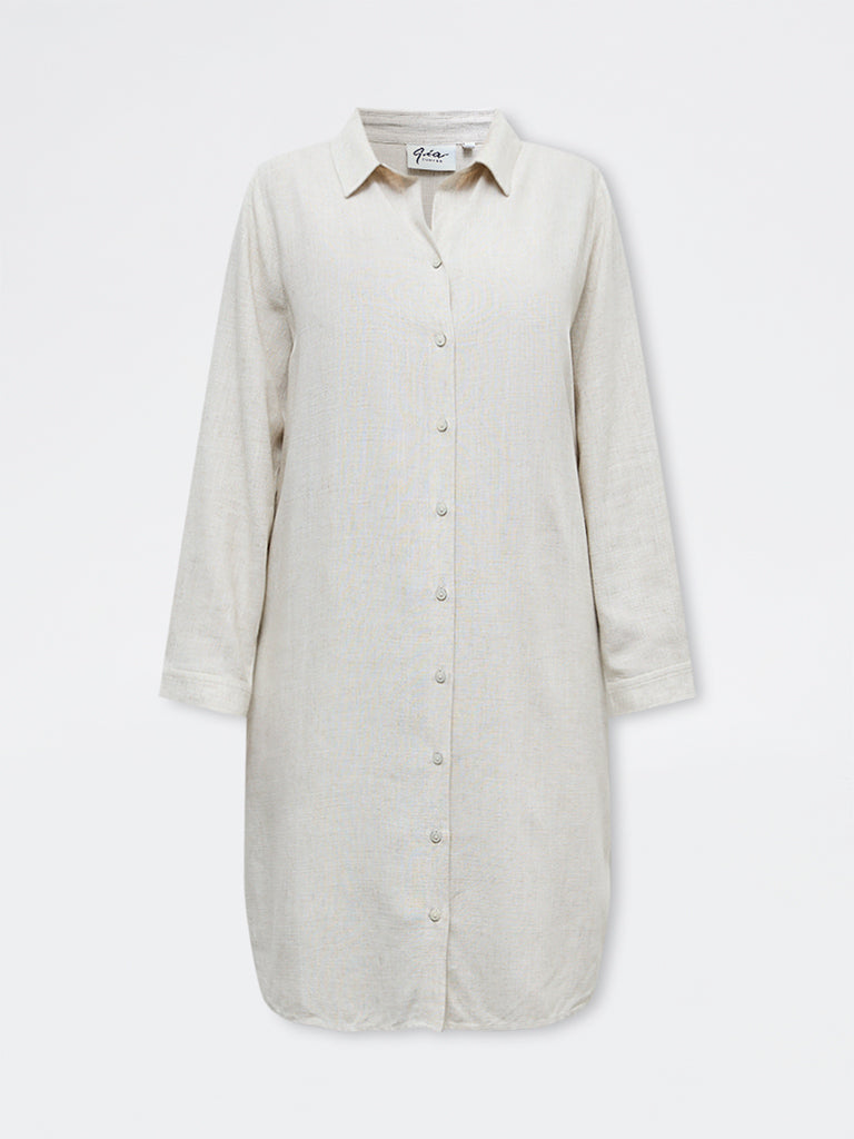 Gia Beige Solid Tunic