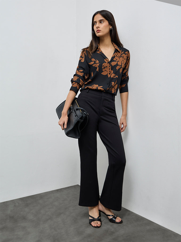 Wardrobe Brown Floral Shirt