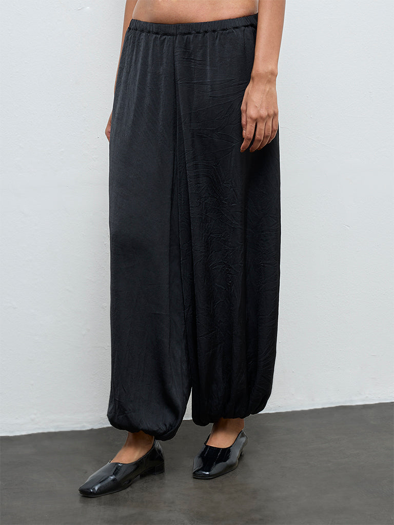 Wardrobe Black High-Rise Balloon Trousers