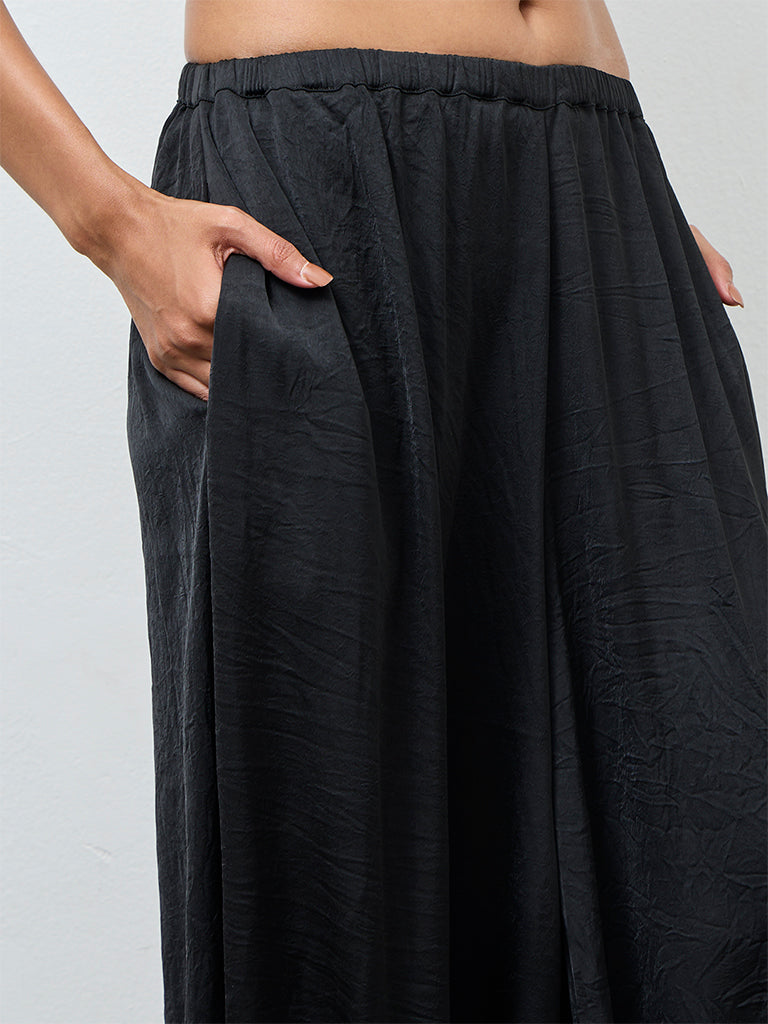 Wardrobe Black High-Rise Balloon Trousers
