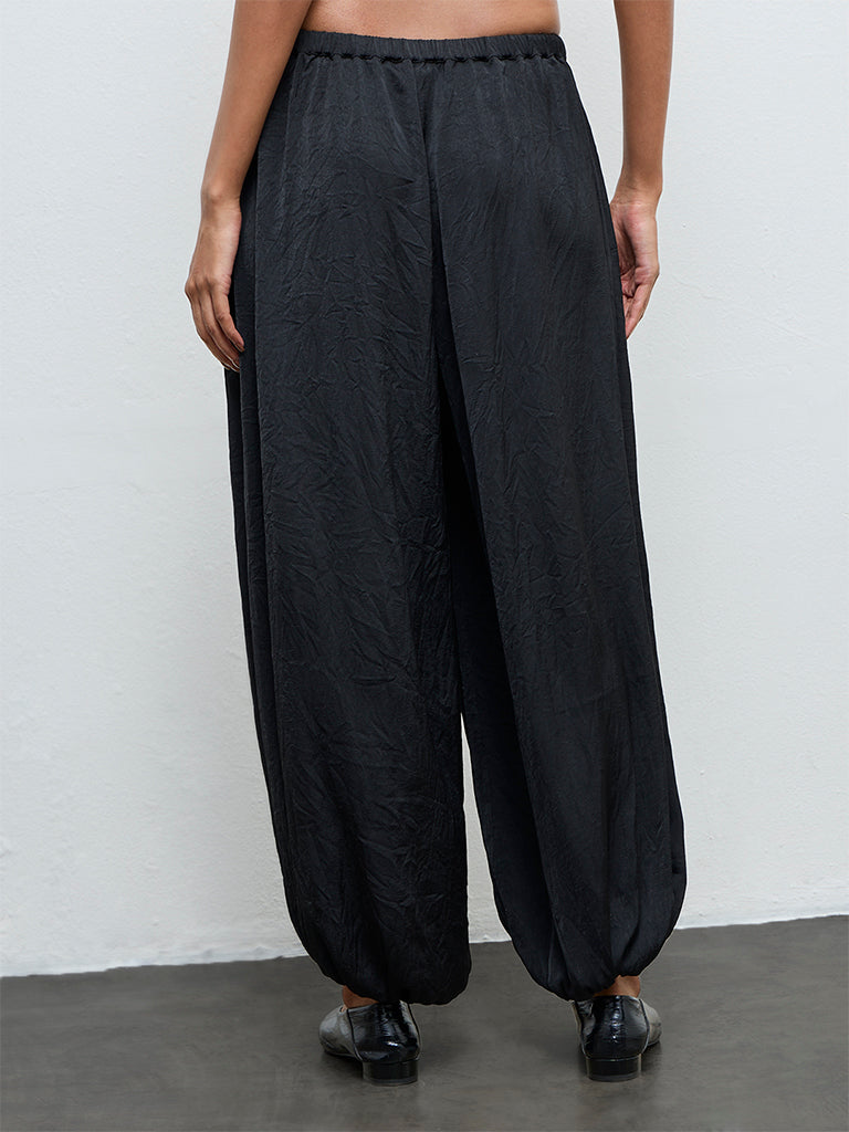 Wardrobe Black High-Rise Balloon Trousers