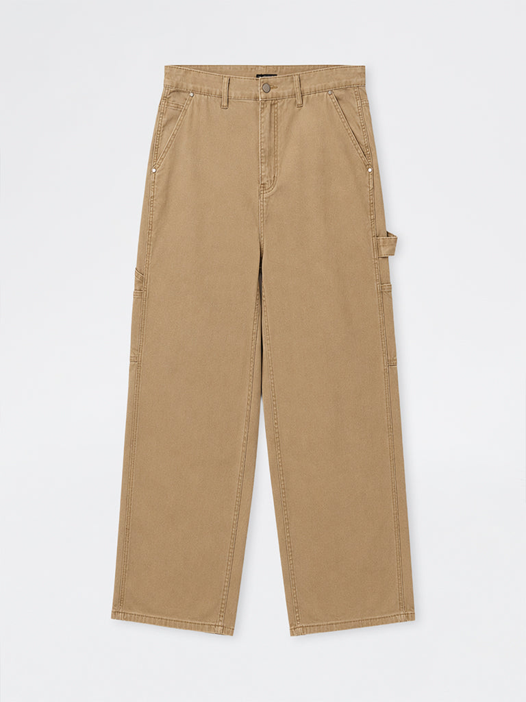 Nuon Taupe Relaxed Fit Mid-Rise Jeans