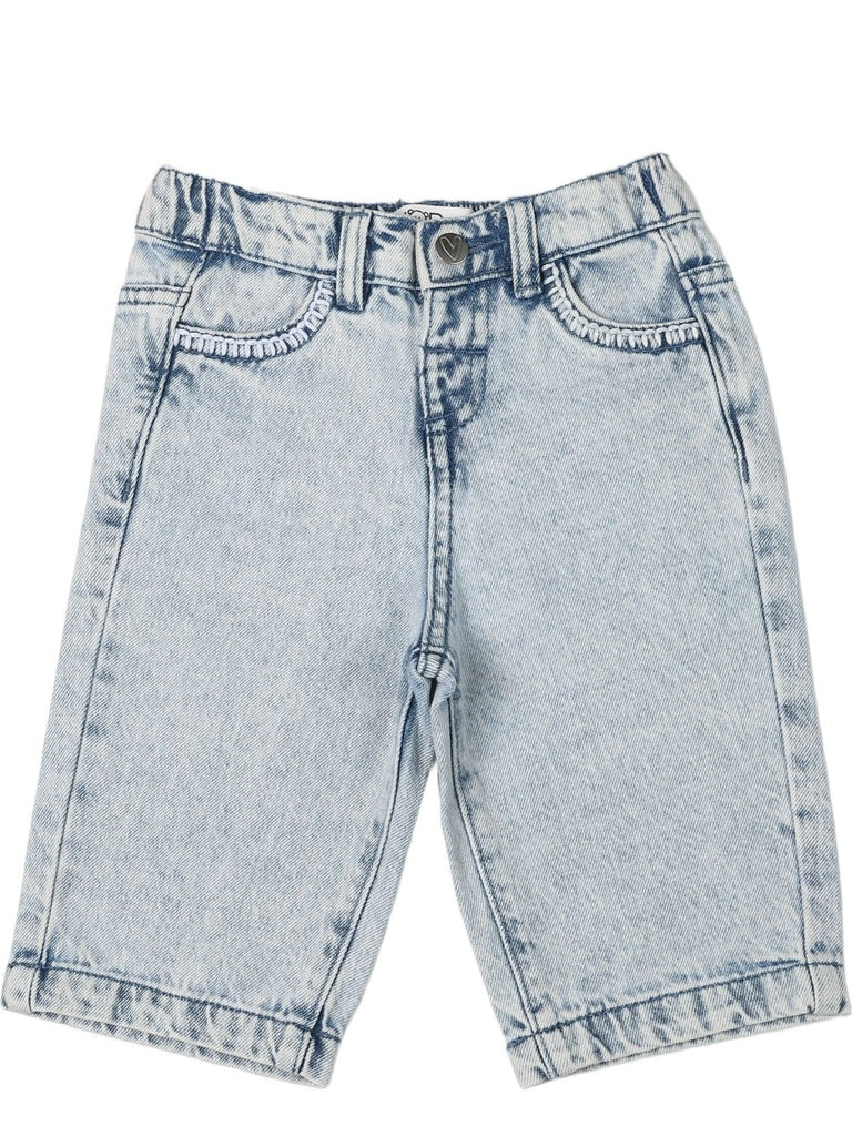 HOP Baby Girls Light Blue Denim Shorts