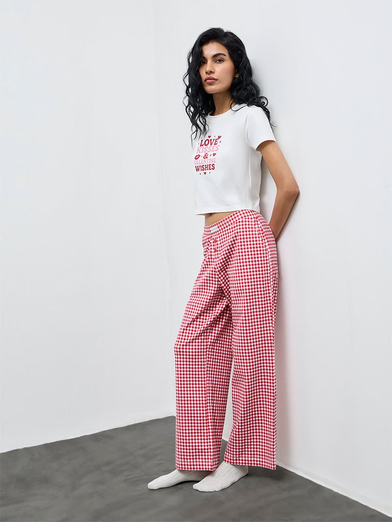 Superstar White Text Printed Cotton-Blend T-Shirt