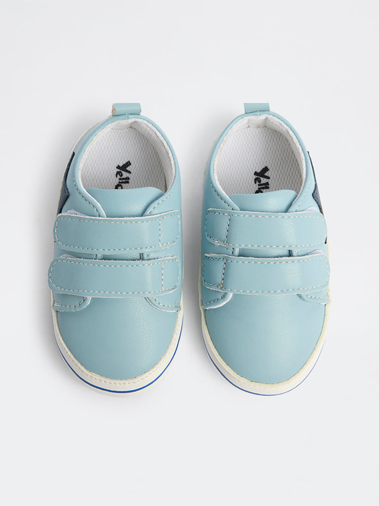 Yellow Light Blue Velcro Sneakers