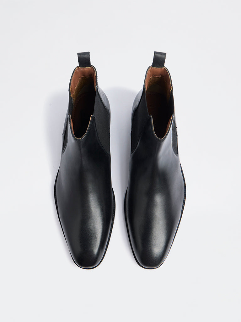 SOLEPLAY Black Leather Chelsea Boots