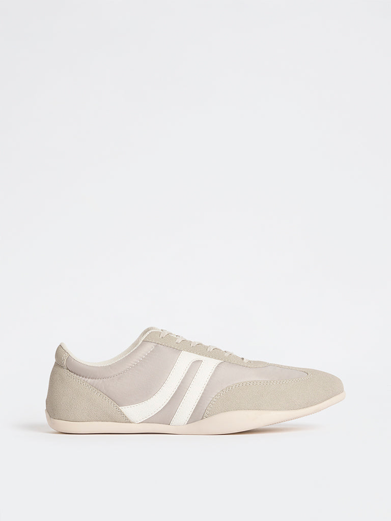 LUNA BLU Grey Suede Lace-Up Sneakers