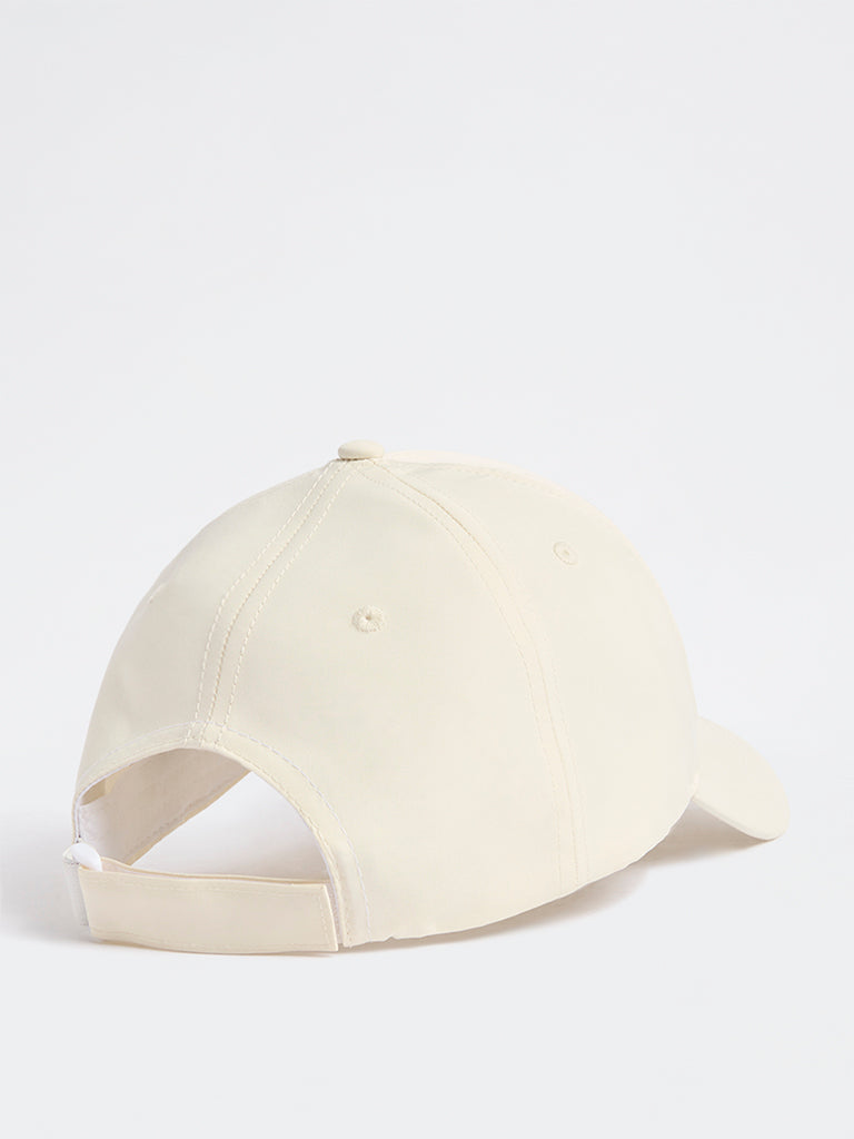 Westside Accessories Ivory Text Design Cap