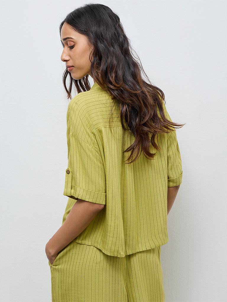 LOV Lime Striped Shirt