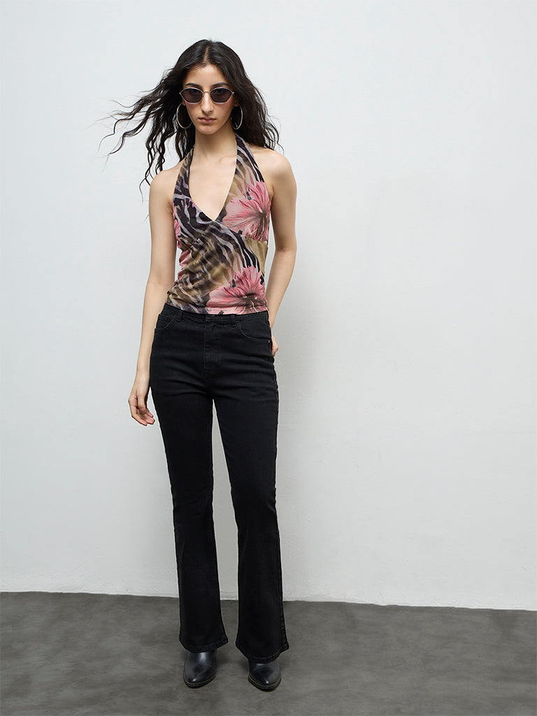 Buy Nuon Multicolour Printed Halter-Neck Top from Westside