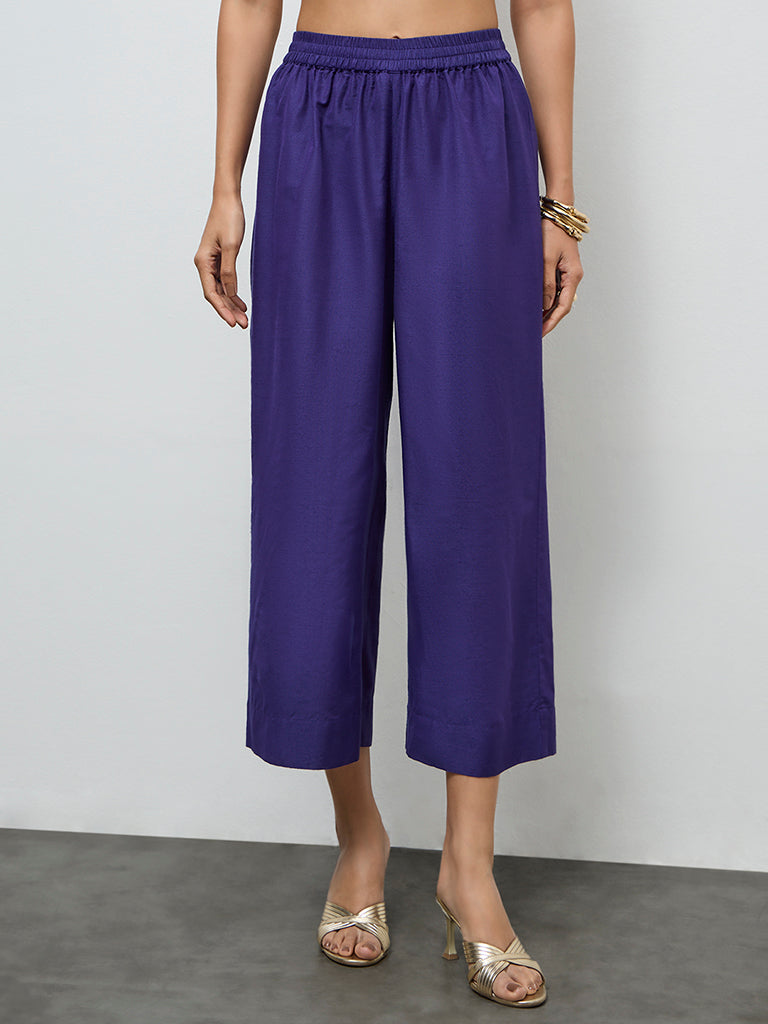 Utsa Indigo Solid Pants