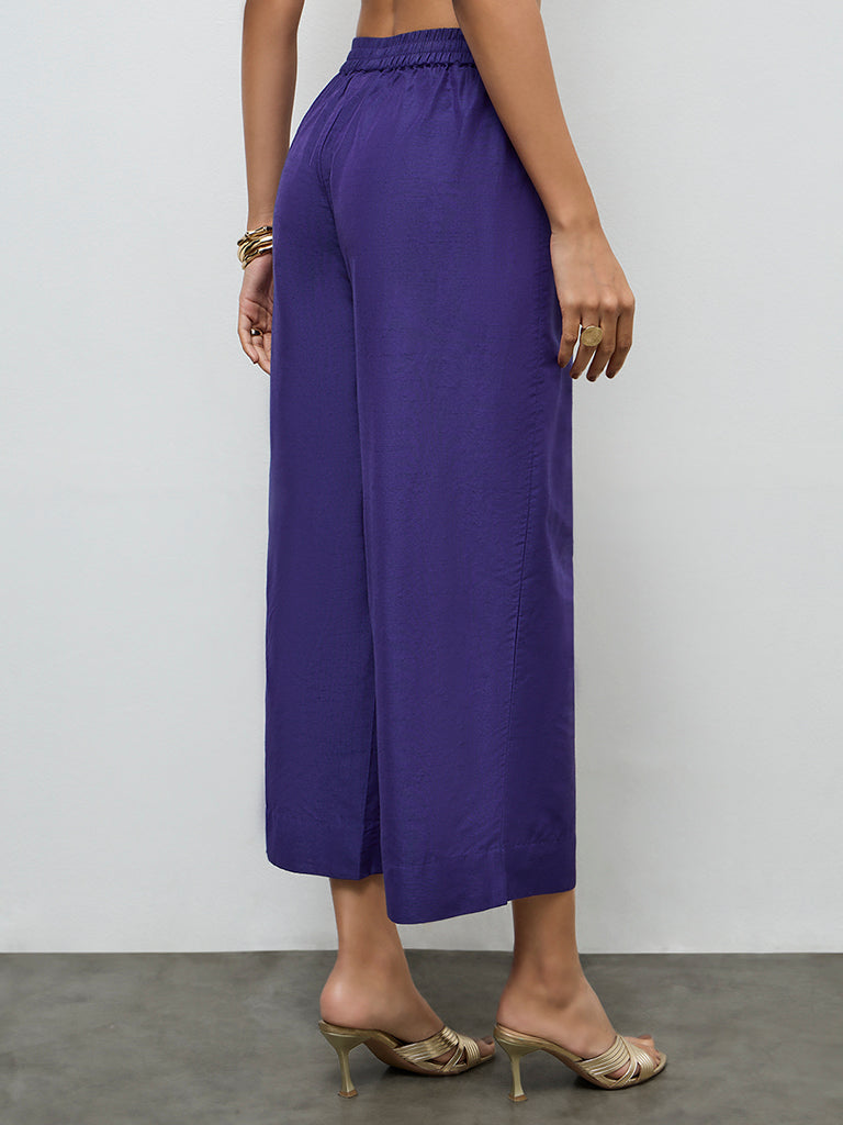 Utsa Indigo Solid Pants