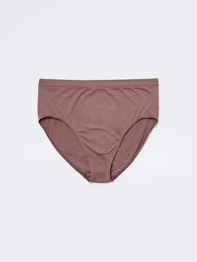 Wunderlove Brown Seam-Free Full Briefs