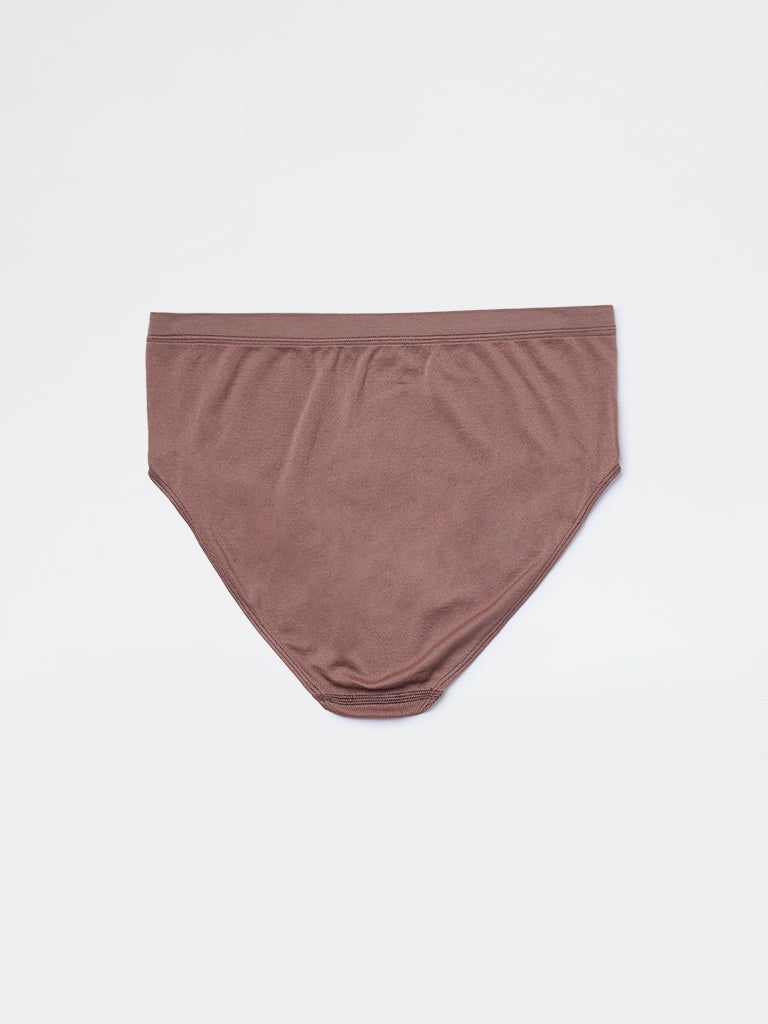 Wunderlove Brown Seam-Free Full Briefs