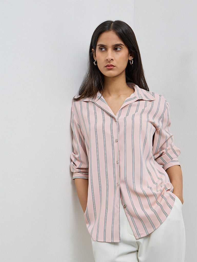 Wardrobe Pink Striped Shirt