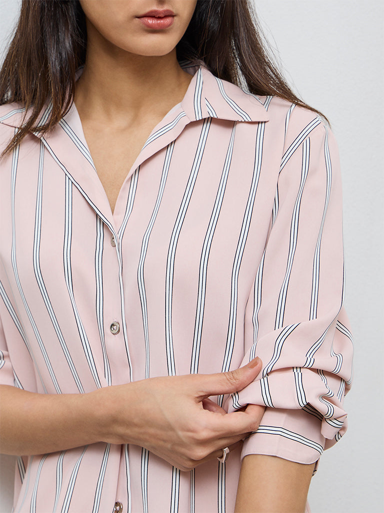 Wardrobe Pink Striped Shirt