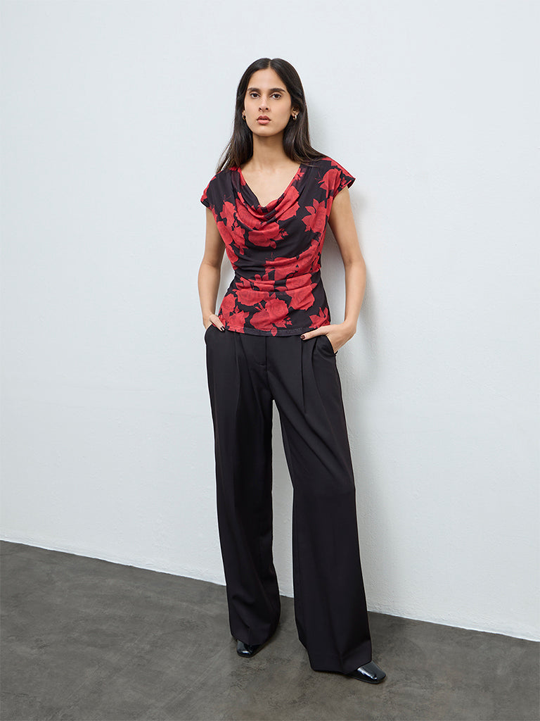 Wardrobe Red Floral Top