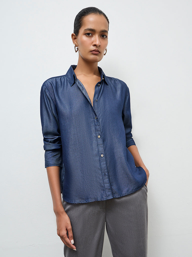 Wardrobe Indigo Chambray Shirt