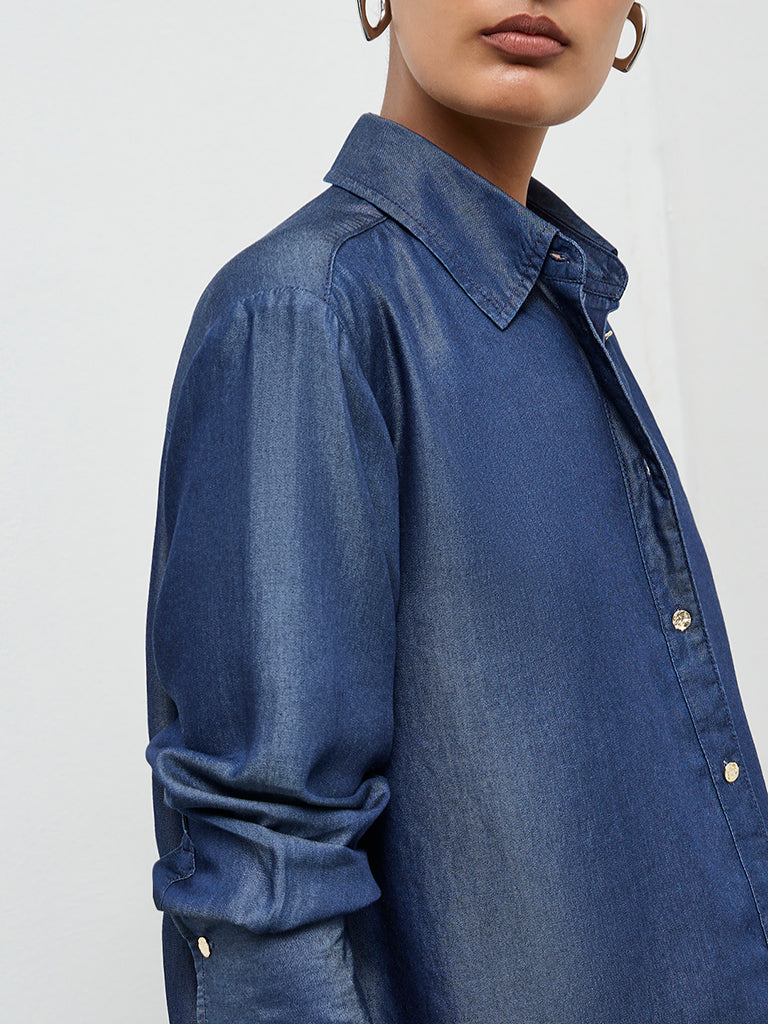 Wardrobe Indigo Chambray Shirt