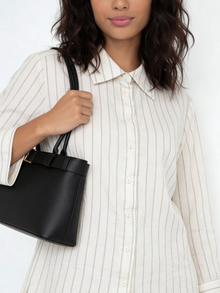 Wardrobe Ivory Striped Shirt