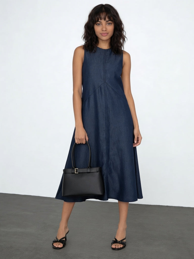 Wardrobe Indigo Denim A-Line Dress