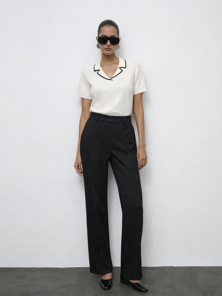Wardrobe Ivory Knit-Textured Top
