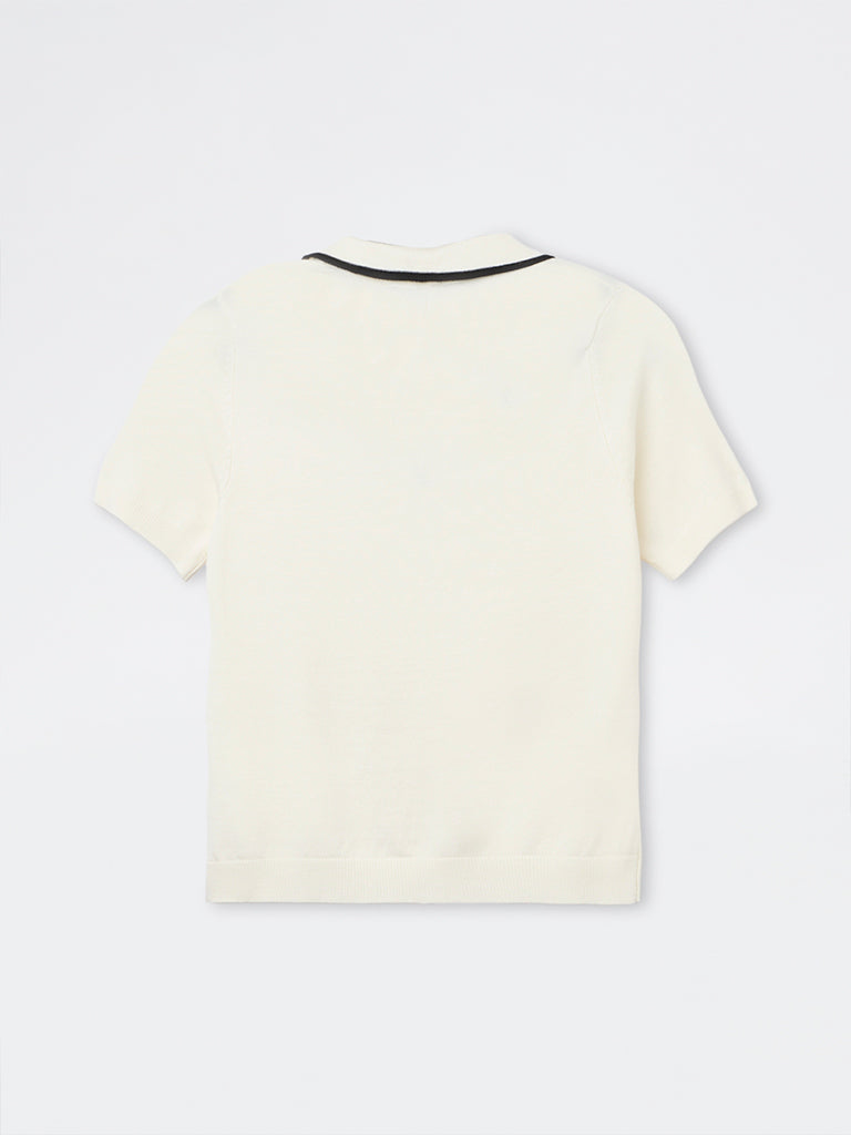 Wardrobe Ivory Knit-Textured Top
