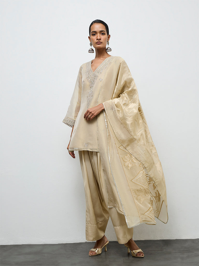 Vark Gold Embroidered Ethnic Set