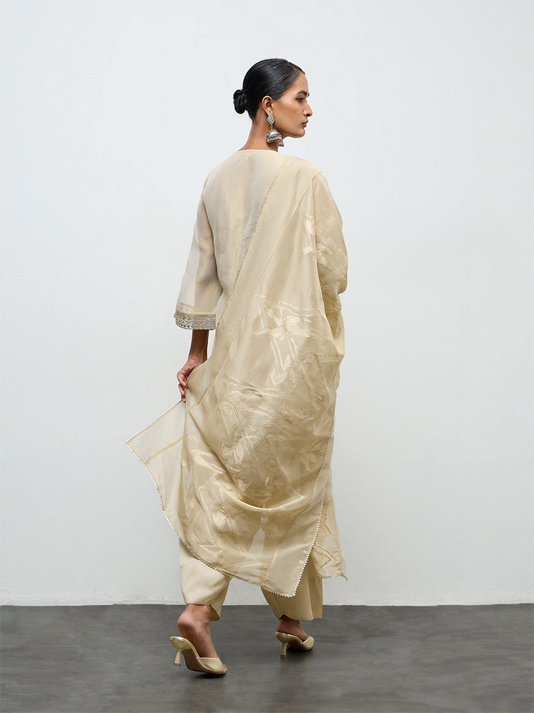Vark Gold Embroidered Ethnic Set